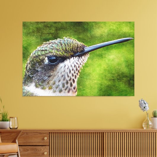 Little Hummer Canvas Afdruk (Insitu (Woonkamer))