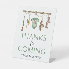 Little Hunter Baby shower Bedankt voor komst Reclamebord Met Voetstuk