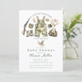 Little Hunter Baby Shower Invitation Kaart (Staand voorkant)