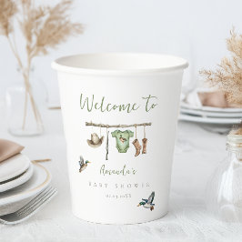 Little Hunter-Baby shower Papieren Bekers