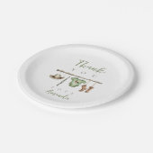 Little Hunter-Baby shower Papieren Bordje (Gekanteld)