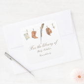 Little Hunter Baby shower - voor de bibliotheek va Vierkante Sticker (Envelop)