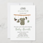 Little Hunter Duck Camo Rustic Baby shower Kaart (Voorkant)