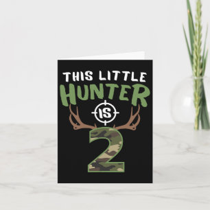 Little Hunter is 2 verjaardagsjongens 2e verjaarda Kaart