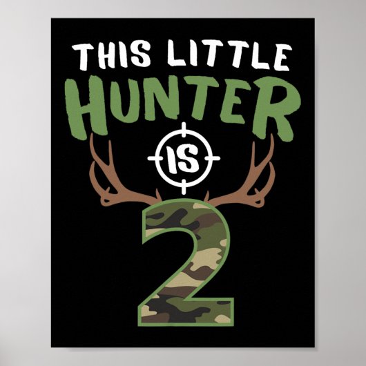 Little Hunter is 2 verjaardagsjongens 2e verjaarda Poster (Voorkant)