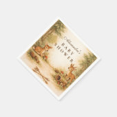 Little Hunter Woodland Deer Baby Shower Servet (Hoek)