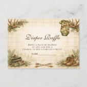 Little Hunter Woodland Keepsake Diapper Raffle Informatiekaartje (Voorkant)