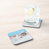 Little Husky Puppy Laying on a Blanket Bier Onderzetter (Rechterzijde)