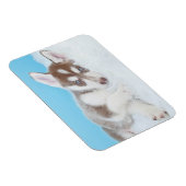 Little Husky Puppy Laying on a Blanket Magneet (Rechterzijde)
