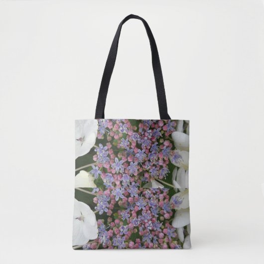 Little Hydrangea Flowers Pattern Canvas tas (Voorkant)