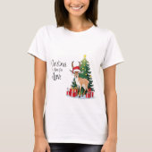 Little Ibex Draag kerstman met 'kerst' T-shirt (Voorkant)