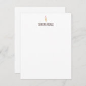 Little Ice Cream Cone Icon Personal Note Kaart (Voorkant / Achterkant)