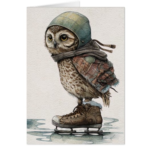 Little Ice Skater Greeting Card (Voorkant)