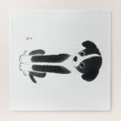 Little Ink Pup – White Challenge Editie Legpuzzel (Horizontaal)