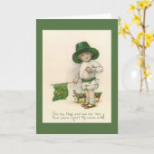 Little Irish Boy St. Patrick's Day Kaart (Gele Bloem)