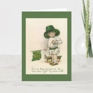 Little Irish Boy St. Patrick's Day Kaart