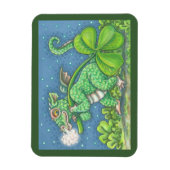 LITTLE IRISH DRAGON Fantasy MAGNET Green Magneet (Verticaal)