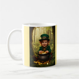 Little Irish Leprechaun & Gold Cauldron Koffiemok
