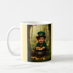 Little Irish Leprechaun & Gold Cauldron Koffiemok