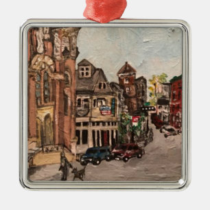 Little Italy, Cleveland, Ohio Painting Ornament