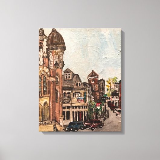 "Little Italy, Cleveland" Ohio Schilderij van Will Canvas Afdruk (Voorkant)