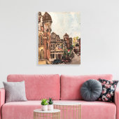 "Little Italy, Cleveland" Ohio Schilderij van Will Canvas Afdruk (Insitu (Woonkamer))