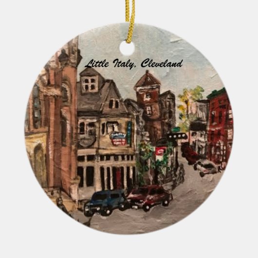 Little Italy, Cleveland, Painting on Ornament (Voorkant)