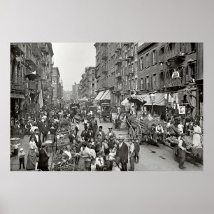 Little Italy - Mulberry Street - New York 1900 Poster