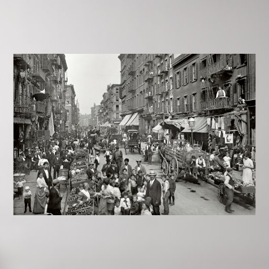 Little Italy - Mulberry Street - New York 1900 Poster (Voorkant)