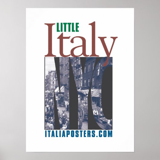 Little Italy New York City Logo Poster (Voorkant)