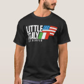 Little Italy of Denver 80s Retro ZWART T T-shirt (Voorkant)
