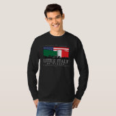 Little Italy of Denver Classic BLACK met lange mou T-shirt (Voorkant volledig)