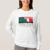 Little Italy of Denver Classic WHITE met lange mou T-shirt (Voorkant)