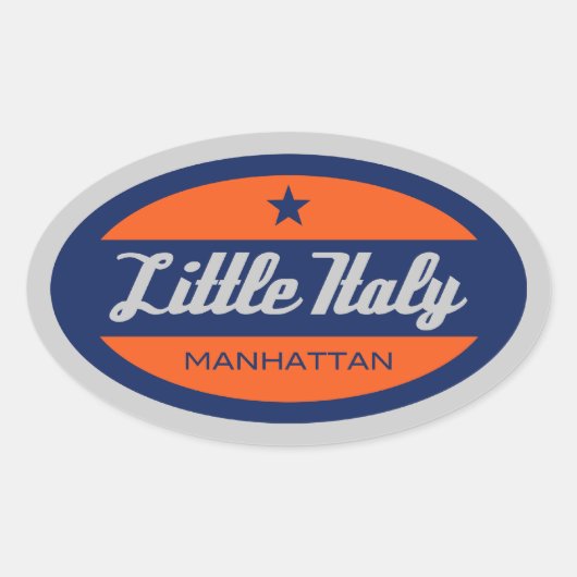 Little Italy Ovale Sticker (Voorkant)