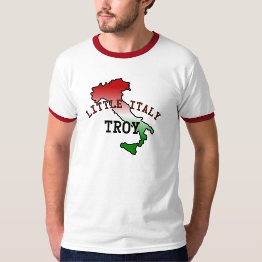 Little Italy Troy New York T-shirt (Voorkant)