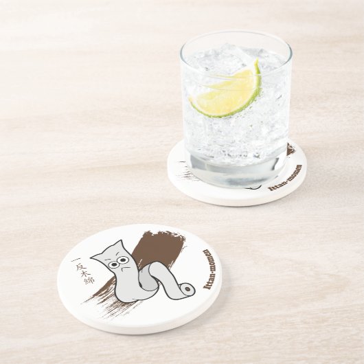 Little Ittan-momen Yokai Zandsteen Onderzetter (Zijkant)