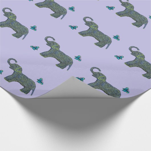 Little Jade Elephant Cadeaupapier (Hoek)