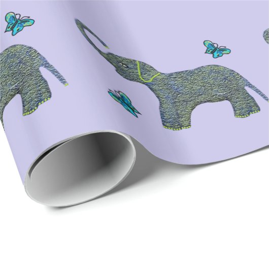 Little Jade Elephant Cadeaupapier (Rol Hoek)