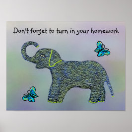 Little Jade Elephant Classroom Motivatie Poster