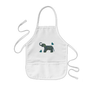 Little Jade Elephant Toddler Apron Kinder Schort