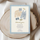 Little Jean Baby shower Denim Boho Bedankkaart