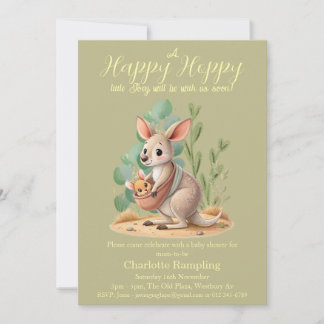 Little Joey Baby shower Invitation Kaart
