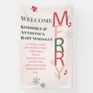 Little Joy More Joy Deze Kerst Baby Sprinkle Spandoek