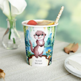 Little Joyful Otter verjaardag Papieren Bekers