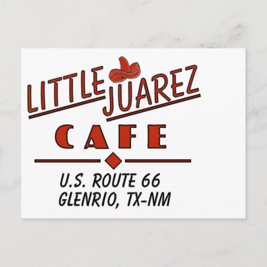 Little Juarez Cafe Sombrero Briefkaart (Voorkant)