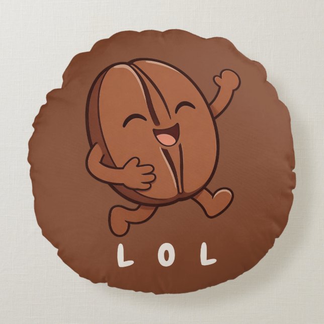 Little Kaka – Powered by Coffee Rond Kussen (Voorkant)