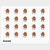 Little Kaka – Powered by Coffee Ronde Sticker (Vel)