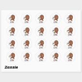 Little Kaka – Powered by Coffee Ronde Sticker (Vel)