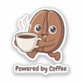 Little Kaka – Powered by Coffee Sticker (Voorkant)