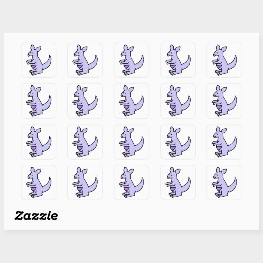 Little Kangaroo Vierkante Sticker (Vel)